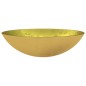 vidaXL Waschbecken Glas 50x37x14 cm Gold vidaXL Waschbecken Glas 50x37x14 cm Gold