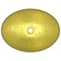 vidaXL Waschbecken Glas 50x37x14 cm Gold vidaXL Waschbecken Glas 50x37x14 cm Gold