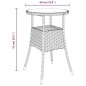 vidaXL Gartentisch Ø60x75 cm Hartglas und Poly Rattan Schwarz vidaXL Gartentisch Ø60x75 cm Hartglas und Poly Rattan Schwarz