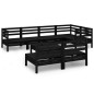 vidaXL 8-tlg. Garten-Lounge-Set Massivholz Kiefer Schwarz vidaXL 8-tlg. Garten-Lounge-Set Massivholz Kiefer Schwarz