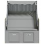 vidaXL Strandkorb mit Dach Poly Rattan und Massivholz Grau vidaXL Strandkorb mit Dach Poly Rattan und Massivholz Grau