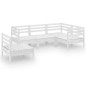 vidaXL 5-tlg. Garten-Lounge-Set Massivholz Kiefer Weiß vidaXL 5-tlg. Garten-Lounge-Set Massivholz Kiefer Weiß