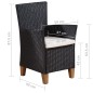 7-tlg. Garten-Essgruppe Poly Rattan Schwarz und Braun 7-tlg. Garten-Essgruppe Poly Rattan Schwarz und Braun