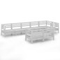 vidaXL 8-tlg. Garten-Lounge-Set Massivholz Kiefer Grau vidaXL 8-tlg. Garten-Lounge-Set Massivholz Kiefer Grau