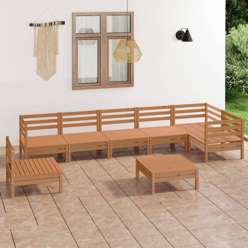 vidaXL 8-tlg. Garten-Lounge-Set Massivholz Kiefer Honigbraun vidaXL 8-tlg. Garten-Lounge-Set Massivholz Kiefer Honigbraun