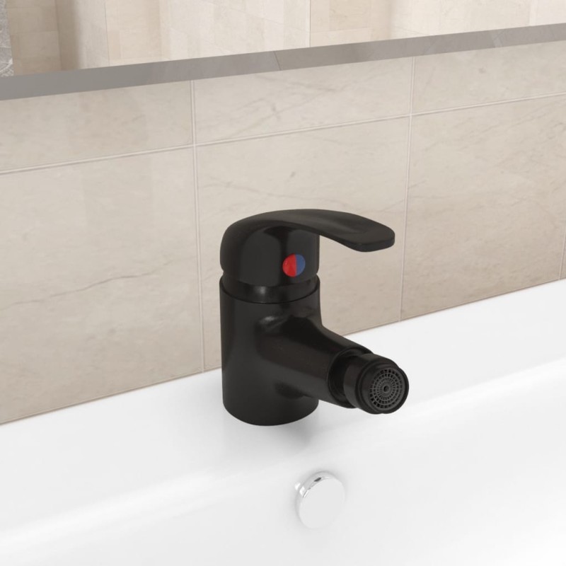 vidaXL Badezimmer Bidet Mischbatterie Schwarz 13x12 cm vidaXL Badezimmer Bidet Mischbatterie Schwarz 13x12 cm