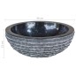 vidaXL Waschbecken Marmor 40 cm Schwarz vidaXL Waschbecken Marmor 40 cm Schwarz