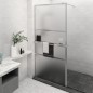 vidaXL Duschwand mit Ablage für Walk-In-Dusche Chrom 115x195 cm ESG vidaXL Duschwand mit Ablage für Walk-In-Dusche Chrom 115x195 cm ESG