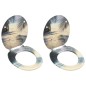 vidaXL Toilettensitze mit Deckel 2 Stk. MDF Strand-Design vidaXL Toilettensitze mit Deckel 2 Stk. MDF Strand-Design