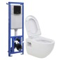 vidaXL Hänge-Toilette mit Unterputzspülkasten Keramik vidaXL Hänge-Toilette mit Unterputzspülkasten Keramik