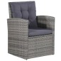 6-tlg. Garten-Lounge-Set mit Auflagen Poly Rattan Grau 6-tlg. Garten-Lounge-Set mit Auflagen Poly Rattan Grau