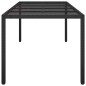 vidaXL Gartentisch Schwarz 250x100x75 cm Gehärtetes Glas Poly Rattan vidaXL Gartentisch Schwarz 250x100x75 cm Gehärtetes Glas Poly Rattan