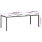 vidaXL Gartentisch Schwarz 250x100x75 cm Gehärtetes Glas Poly Rattan vidaXL Gartentisch Schwarz 250x100x75 cm Gehärtetes Glas Poly Rattan