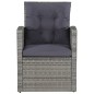 6-tlg. Garten-Lounge-Set mit Auflagen Poly Rattan Grau 6-tlg. Garten-Lounge-Set mit Auflagen Poly Rattan Grau