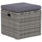 6-tlg. Garten-Lounge-Set mit Auflagen Poly Rattan Grau 6-tlg. Garten-Lounge-Set mit Auflagen Poly Rattan Grau