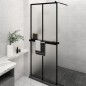 vidaXL Duschwand mit Ablage für Walk-In-Dusche Schwarz 80x195 cm ESG vidaXL Duschwand mit Ablage für Walk-In-Dusche Schwarz 80x195 cm ESG