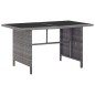 6-tlg. Garten-Lounge-Set mit Auflagen Poly Rattan Grau 6-tlg. Garten-Lounge-Set mit Auflagen Poly Rattan Grau