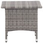 vidaXL Teetisch Grau 50 x 50 x 47 cm Poly Rattan vidaXL Teetisch Grau 50 x 50 x 47 cm Poly Rattan