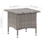 vidaXL Teetisch Grau 50 x 50 x 47 cm Poly Rattan vidaXL Teetisch Grau 50 x 50 x 47 cm Poly Rattan