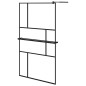 vidaXL Duschwand mit Ablage für Walk-In-Dusche Schwarz 115x195 cm ESG vidaXL Duschwand mit Ablage für Walk-In-Dusche Schwarz 115x195 cm ESG