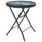 vidaXL Bistrotisch Schwarz 40x46 cm Stahl und Glas vidaXL Bistrotisch Schwarz 40x46 cm Stahl und Glas