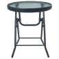 vidaXL Bistrotisch Schwarz 40x46 cm Stahl und Glas vidaXL Bistrotisch Schwarz 40x46 cm Stahl und Glas