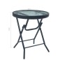 vidaXL Bistrotisch Schwarz 40x46 cm Stahl und Glas vidaXL Bistrotisch Schwarz 40x46 cm Stahl und Glas