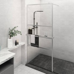 vidaXL Duschwand mit Ablage für Walk-In-Dusche Chrom 80x195 cm ESG