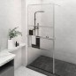 vidaXL Duschwand mit Ablage für Walk-In-Dusche Chrom 80x195 cm ESG vidaXL Duschwand mit Ablage für Walk-In-Dusche Chrom 80x195 cm ESG