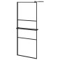 vidaXL Duschwand mit Ablage für Walk-In-Dusche Schwarz 80x195 cm ESG vidaXL Duschwand mit Ablage für Walk-In-Dusche Schwarz 80x195 cm ESG