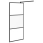 vidaXL Duschwand mit Ablage für Walk-In-Dusche Schwarz 80x195 cm ESG vidaXL Duschwand mit Ablage für Walk-In-Dusche Schwarz 80x195 cm ESG