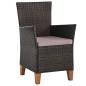 vidaXL Gartenstühle mit Polstern 2 Stk. Poly Rattan Braun vidaXL Gartenstühle mit Polstern 2 Stk. Poly Rattan Braun