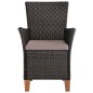 vidaXL Gartenstühle mit Polstern 2 Stk. Poly Rattan Braun vidaXL Gartenstühle mit Polstern 2 Stk. Poly Rattan Braun