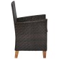 vidaXL Gartenstühle mit Polstern 2 Stk. Poly Rattan Braun vidaXL Gartenstühle mit Polstern 2 Stk. Poly Rattan Braun