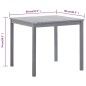 vidaXL Gartentisch Grau 80x80x74 cm Akazie Massivholz vidaXL Gartentisch Grau 80x80x74 cm Akazie Massivholz