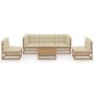 vidaXL 6-tlg. Garten-Lounge-Set mit Kissen Kiefer Massivholz vidaXL 6-tlg. Garten-Lounge-Set mit Kissen Kiefer Massivholz