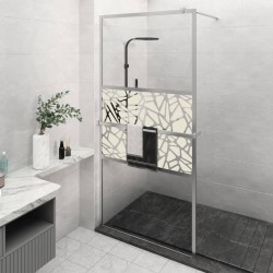 vidaXL Duschwand mit Ablage für Walk-In-Dusche Chrom 115x195 cm ESG