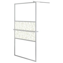 vidaXL Duschwand mit Ablage für Walk-In-Dusche Chrom 115x195 cm ESG