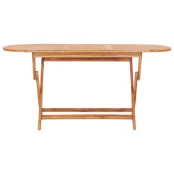 vidaXL Klappbarer Gartentisch 160×80×75 cm Teak Massivholz