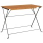 vidaXL Bistrotisch Klappbar 100x54x71 cm Massivholz Akazie und Stahl vidaXL Bistrotisch Klappbar 100x54x71 cm Massivholz Akazie und Stahl