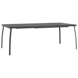vidaXL Gartentisch Anthrazit 200x100x72 cm Stahlgitter