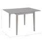 vidaXL Ausziehbarer Esstisch Grau (80-120)x80x74 cm MDF vidaXL Ausziehbarer Esstisch Grau (80-120)x80x74 cm MDF