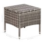 Gartenstuhl und Hocker mit Polstern Poly Rattan Grau Gartenstuhl und Hocker mit Polstern Poly Rattan Grau