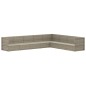vidaXL 8-tlg. Garten-Lounge-Set mit Kissen Grau Poly Rattan vidaXL 8-tlg. Garten-Lounge-Set mit Kissen Grau Poly Rattan