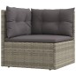 vidaXL 8-tlg. Garten-Lounge-Set mit Kissen Grau Poly Rattan vidaXL 8-tlg. Garten-Lounge-Set mit Kissen Grau Poly Rattan