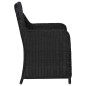 Gartenstühle mit Polster 2 Stk. Poly Rattan Schwarz Gartenstühle mit Polster 2 Stk. Poly Rattan Schwarz