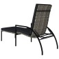 vidaXL Sonnenliegen 2 Stk. mit Fußhocker PE-Rattan Grau vidaXL Sonnenliegen 2 Stk. mit Fußhocker PE-Rattan Grau