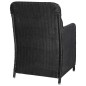 Gartenstühle mit Polster 2 Stk. Poly Rattan Schwarz Gartenstühle mit Polster 2 Stk. Poly Rattan Schwarz