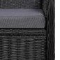 Gartenstühle mit Polster 2 Stk. Poly Rattan Schwarz Gartenstühle mit Polster 2 Stk. Poly Rattan Schwarz
