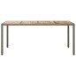 vidaXL Gartentisch 190x90x75 cm Poly Rattan und Akazienholz Grau vidaXL Gartentisch 190x90x75 cm Poly Rattan und Akazienholz Grau